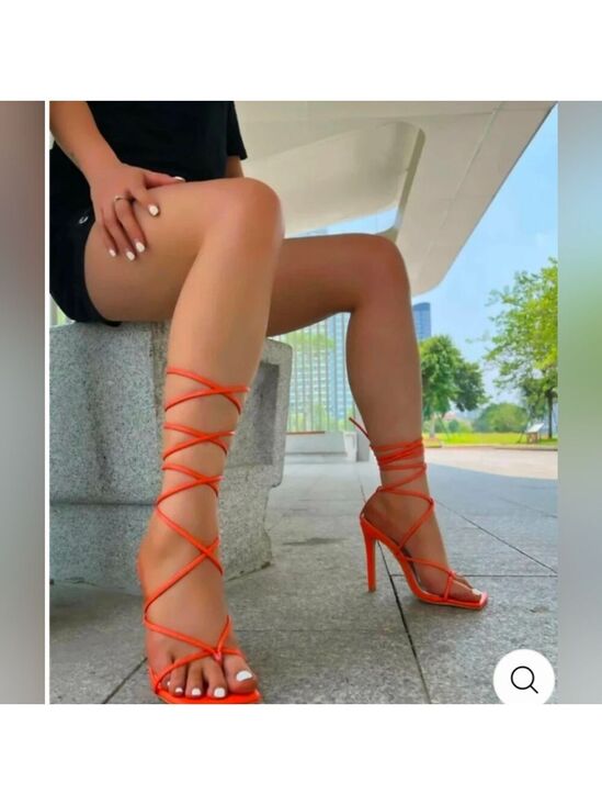 SHEIN Shoes - Shein Orange Lace Up Shoes Size 6